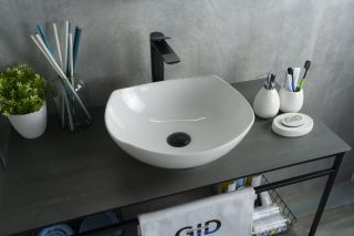 Раковина Gid N9412 51191 накладная белая 41.5x38x14